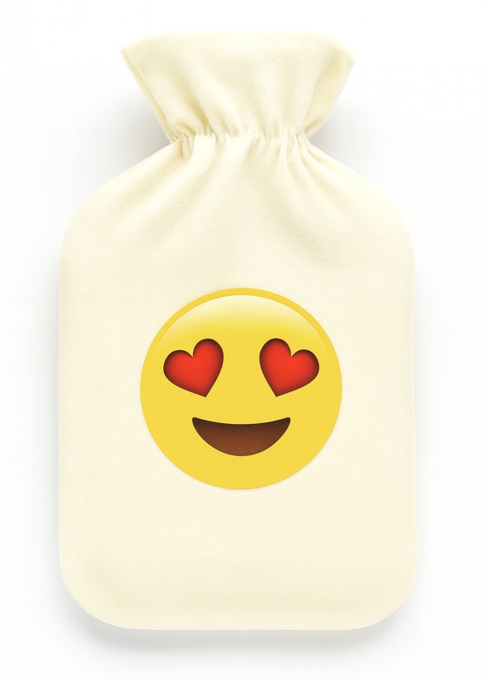 Ny varmeflaske i mykt fleecetrekk med stilig design. Brukes for å varme seg eller for å lindre muskelsmerter og/eller for å mykne opp stive ledd. 2 liter.